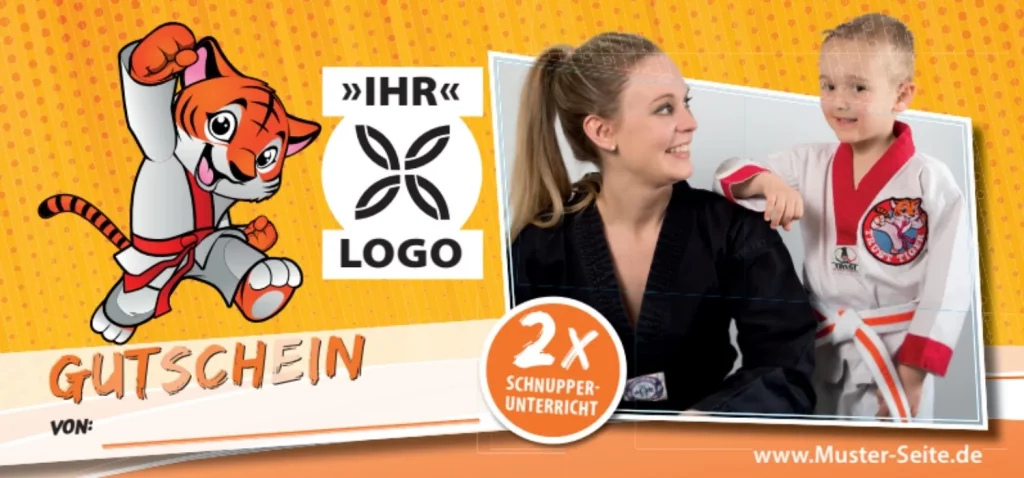 Kundengewinnung Kampfsport Gutschein Probetraining Kinder Taekwondo Schnupperkurs